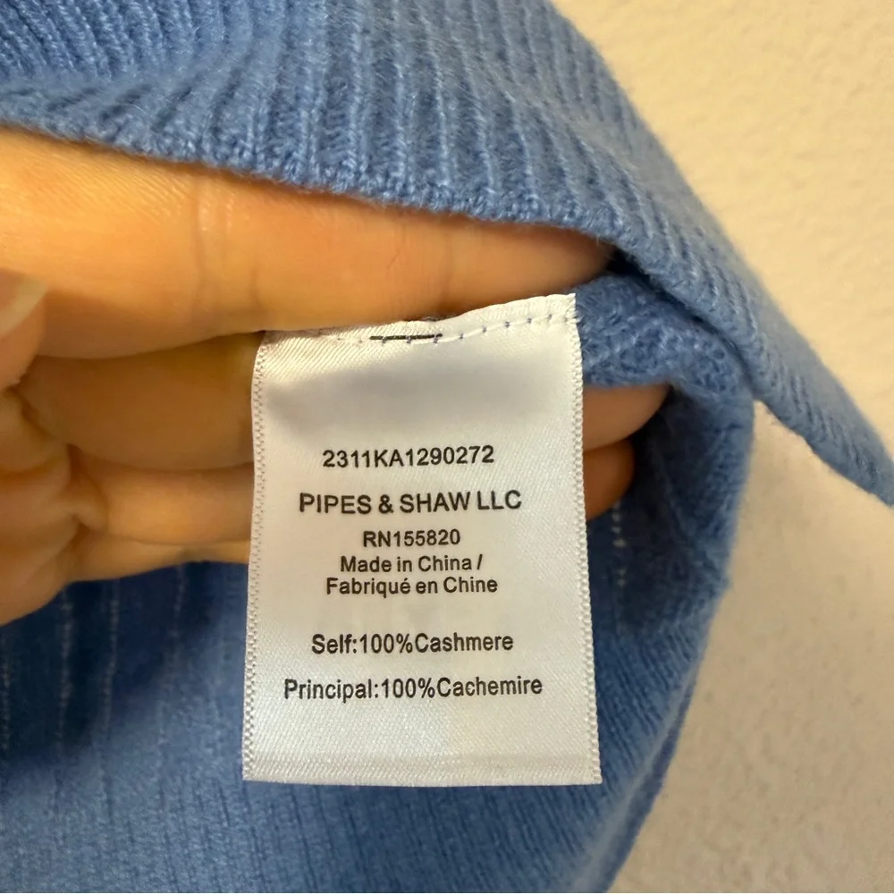 NWOT Veronica Beard Letitia Cable Cashmere Sweater Vest Blue Mockneck S Spring - Picture 8 of 10